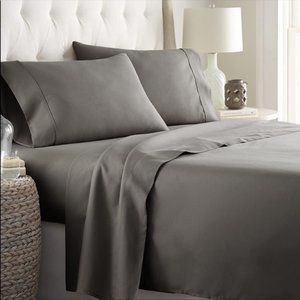 Bamboo Sheets 6 piece set King/Cal King Dark Gray